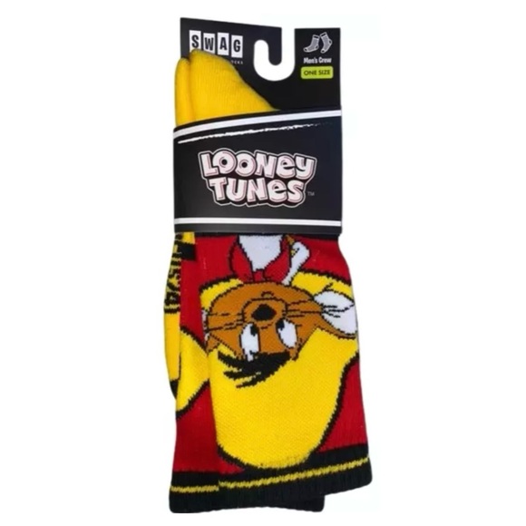 Looney Tunes Speedy Gonzales One Pair Men's Fun Novelty Crew Socks - Picture 1 of 4